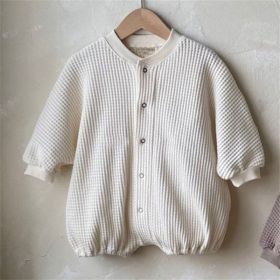 Boy And Girl's Foreign Style Fashion Simple Jumpsuit (Option: Apricot-70cm)