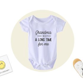 New Baby Romper Grandma Has Waited (Option: White-XL)