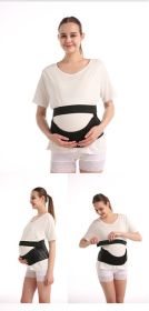 Pregnant Women'S Belly Support Belt During Delivery Period Lumbar Support Breathable Adjustable Third Trimester Protective Belt (Option: Black-S)