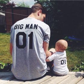 Parent-child cotton T-shirt (Option: Son White-XXL)