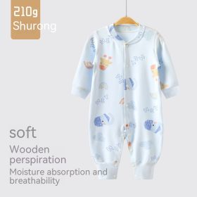 Newborn Clothes Baby Jumpsuits Romper (Option: Game Elephant Blue-73cm)