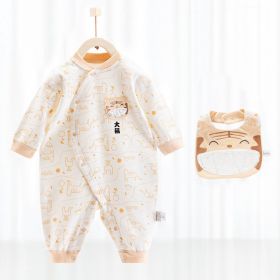 Baby's Pure Cotton Thermal Jumpsuit (Option: Tiger-59cm)