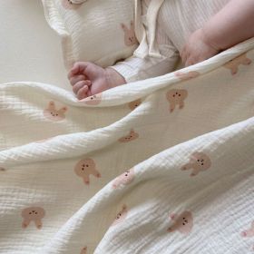 Cartoon Printed Baby Pure Cotton Yarn Cloth Blanket Summer Quilt (Option: 9 Quilt Rabbit-Free Size)