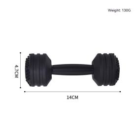 Teether Teether Stick Dumbbell Silicone Teether Baby Food Feeder Teether (Color: black)