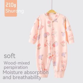 Newborn Clothes Baby Jumpsuits Romper (Option: Berry Rabbit Pink-73cm)