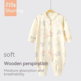 Newborn Clothes Baby Jumpsuits Romper (Option: Berry Rabbit Beige-73cm)
