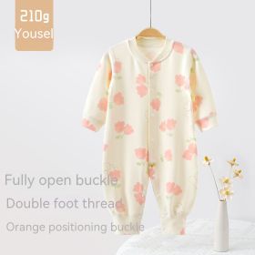 Newborn Clothes Baby Jumpsuits Romper (Option: Flower Rabbit-73cm)