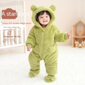 Baby Lamb One-piece Trousers Outer Wear (Option: Light Bean Green-80cm)