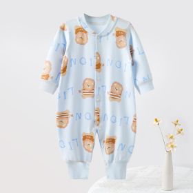 Spring And Autumn Baby Jumpsuits (Option: Cute Lion Blue-66cm)