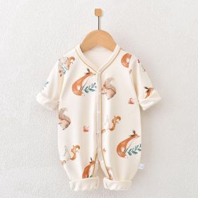 Newborn Jumpsuit Long Sleeve Clothes (Option: Boneless Youke Silk Squirrel-66)