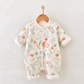 Baby Jumpsuit Warmth Retention Material Winter Clothes (Option: Full Printed Quilted Squirrel-66)