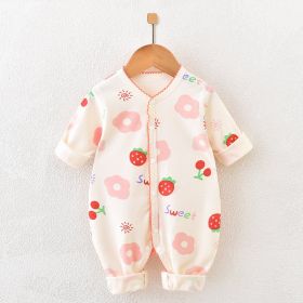 Newborn Jumpsuit Long Sleeve Clothes (Option: Boneless Youke Silk Red-66)