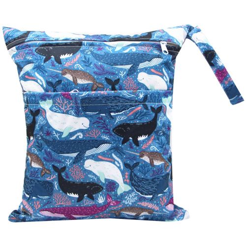 Diaper Bag 30 36cm Baby Double Zipper Printing Waterproof Diaper Bag