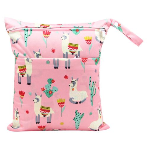 Diaper Bag 30 36cm Baby Double Zipper Printing Waterproof Diaper Bag