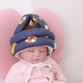 Infant Toddler Head Protection Drop-resistant (Option: Ordinary Dark Blue Sun-Velcro Adjustment)