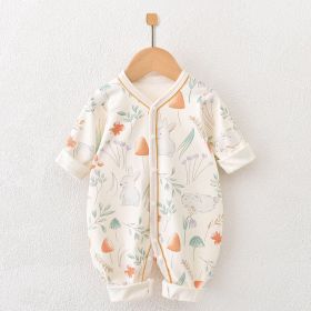 Newborn Jumpsuit Long Sleeve Clothes (Option: Boneless Youke Silk Flowers-66)