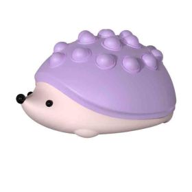 Cute Hedgehog Nightlights Colorful Lamp Dimmable Bedroom Decoration Led Lights Push Bubble Toys for Kids Creative Birthday Gift (Emitting Color: Navy Blue)