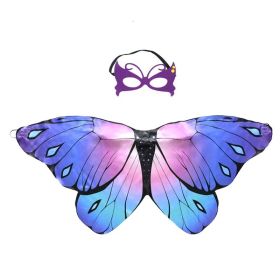 Halloween Children's Cartoon Butterfly Wings Mask Little Princess Back Decoration, Costume Performance Props Kindergarten Line Up Performance Performa (Items: C004)