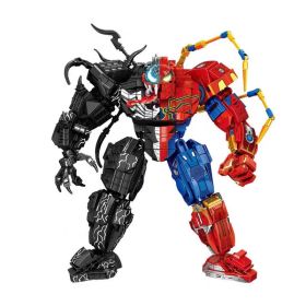 Disney Series Building Blocks Hero Cartoon Character Spider-Man Assembled Decompression Model Ornaments Stitch Assembly Toys (Color: 76139, size: With box)