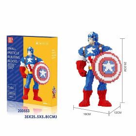 Disney Series Building Blocks Hero Cartoon Character Spider-Man Assembled Decompression Model Ornaments Stitch Assembly Toys (Color: 200553, size: With box)
