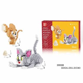 Disney Series Building Blocks Hero Cartoon Character Spider-Man Assembled Decompression Model Ornaments Stitch Assembly Toys (Color: 200508, size: With box)