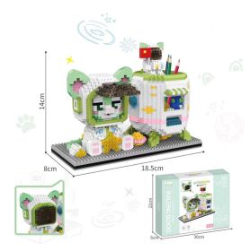 Disney Series Building Blocks Pen Holder Doll Stitch Winnie The Pooh Cute Cartoon Image DIY Puzzle Assembling Toy Children Gift (Color: P2178, size: With box)
