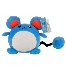 New Cartoon Pokemon Plush Toy Charmander Squirtle Bulbasaur Plush Doll Eevee Mewtwo Jigglypuff Snorlax Plush Toy Children's Gift (Color: marill 24cm)