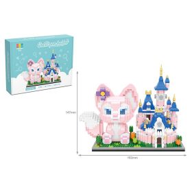 Disney Series Building Blocks Pen Holder Doll Stitch Winnie The Pooh Cute Cartoon Image DIY Puzzle Assembling Toy Children Gift (Color: 2732, size: With box)