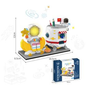 Disney Series Building Blocks Pen Holder Doll Stitch Winnie The Pooh Cute Cartoon Image DIY Puzzle Assembling Toy Children Gift (Color: P2176, size: With box)