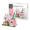Disney Series Building Blocks Pen Holder Doll Stitch Winnie The Pooh Cute Cartoon Image DIY Puzzle Assembling Toy Children Gift