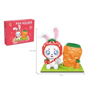 Disney Series Building Blocks Pen Holder Doll Stitch Winnie The Pooh Cute Cartoon Image DIY Puzzle Assembling Toy Children Gift (Color: 3327, size: With box)