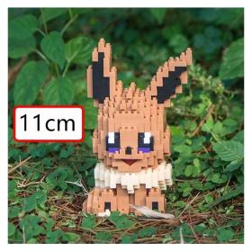 Micro-Particle Building Bblocks Elf Pok√©mon Eevee Family Doll Mmini Assembled Building Blocks Toys Parent-child Teaching Game (Color: SCB2047)