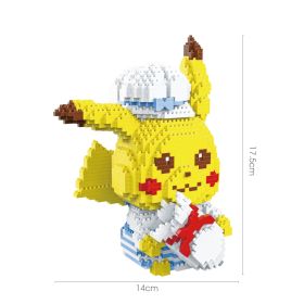 Pok√©mon Anime Cartoon Model Decoration Mini Diamond Particle Building Blocks Pikachu Building Blocks Assembled Educational Toys (Color: JM-9083, size: With box)