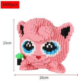 Pok√©mon Anime Cartoon Model Decoration Mini Diamond Particle Building Blocks Pikachu Building Blocks Assembled Educational Toys (Color: JM-8669, size: With box)