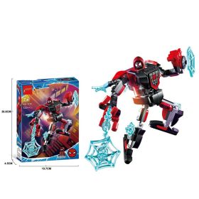Marvel Avengers Mech Toys Thor Spider-Man Thanos Mecha Boy Fighting Insert Model Building Blocks Minifigure Children's Toys (Color: With box-1014)