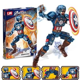 Marvel Avengers Mech Toys Thor Spider-Man Thanos Mecha Boy Fighting Insert Model Building Blocks Minifigure Children's Toys (Color: With box-2103)