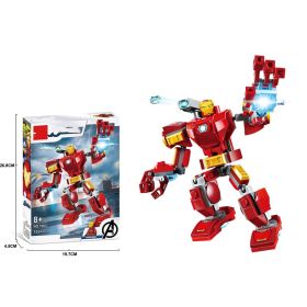 Marvel Avengers Mech Toys Thor Spider-Man Thanos Mecha Boy Fighting Insert Model Building Blocks Minifigure Children's Toys (Color: With box-1003)