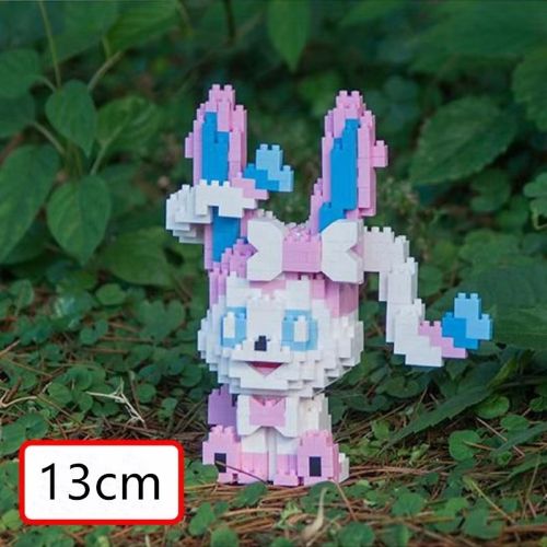 Micro-Particle Building Bblocks Elf Pok√©mon Eevee Family Doll Mmini Assembled Building Blocks Toys Parent-child Teaching Game