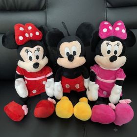 Disney'S New Classic Mickey Minnie Plush Toy Doll Mickey Mouse Animal Doll Pillow Toy Children'S Birthday Christmas Gift (Color: 3pcs, Height: 30CM)