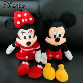 Disney'S New Classic Mickey Minnie Plush Toy Doll Mickey Mouse Animal Doll Pillow Toy Children'S Birthday Christmas Gift (Color: 2pcs, Height: 30CM)