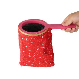 1PC Magic Tricks Change Bag Beginner Magician prop Magic Universal Bag Color Random Kid Toy Make Things Appear or Disappear (Color: Red pattern)