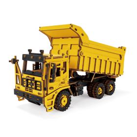 ROKR Engineering Vehicle Model Series 3D Wooden Puzzle (5 Kits) (Style: Dump Truck)