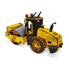 ROKR Engineering Vehicle Model Series 3D Wooden Puzzle (5 Kits) (Style: Road Roller)