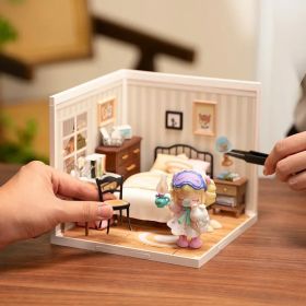 Robotime Rolife 3D Puzzle Model Super Store Series Happy Meals Kitchen Plastic DIY Miniature House Kit Building Blocks Kits (Style: DW009)