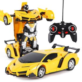 Remote Control Car; Transform Robot RC Car with One-Button Transforming 360 Degree Rotation Drifting; 1:18 Scale Police Car Ideal Xmas and Birthday Gi (colour: 1023 Red, size: 40mhz remote control)
