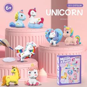 3-9 Years Children's Play-Doh; Color Painting Handmade Toys; Christmas Gift; Birthday Gift; Diy Ceramic Doll; Dinosaur Doodle Creative Stone Painting (Style: Unicorn Suit)