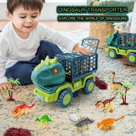 Large Dinosaur Inertia Transport Toy Car Children's Truck Christmas Birthday Gift; Dinosaur Play Set For Boys And Girls (Items: Tyrannosaurus Rex toy)