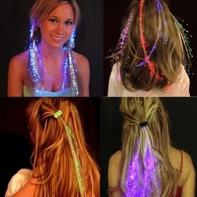 3 Pcs LED Light Up Hair Clip Colored Reflective Flash Hairpin Party Illuminated Flash Braid Christmas Hair Barrettes For Women And Girls (Items: Butterfly)