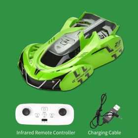 Wall Climbing Remote Control Car Dual Mode 360¬∞ Rotating RC Stunt Cars With Headlight Rechargeable Toys For Boys Christmas Birthday Gift For 4 5 6 7 (Color: Green)