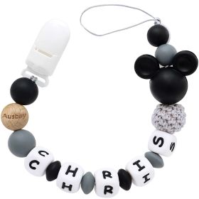 Personalized Stroller Clip with Name (Pink) (Color: black)
